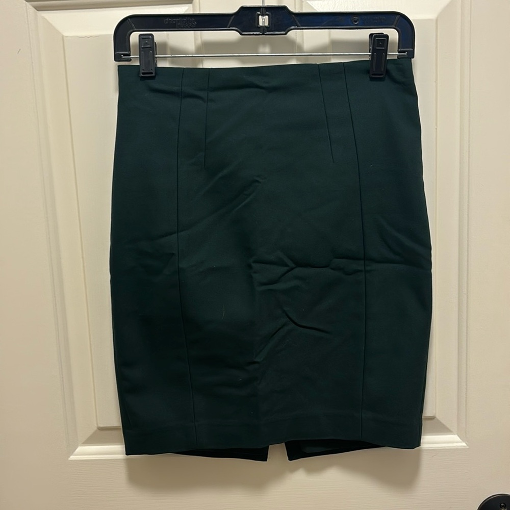 Dark green pencil skirt